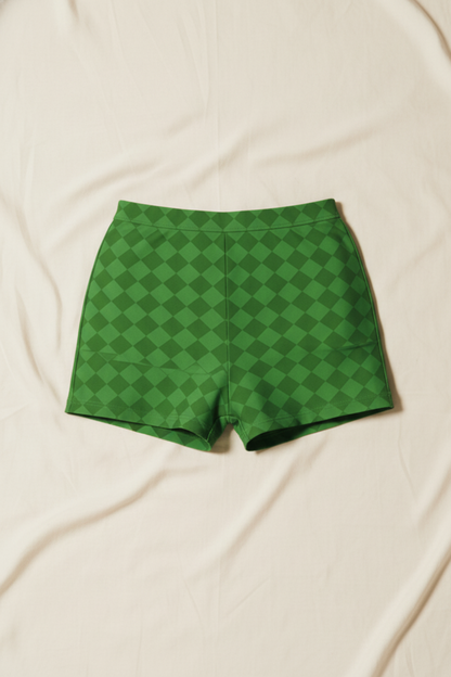Emerald Check Short