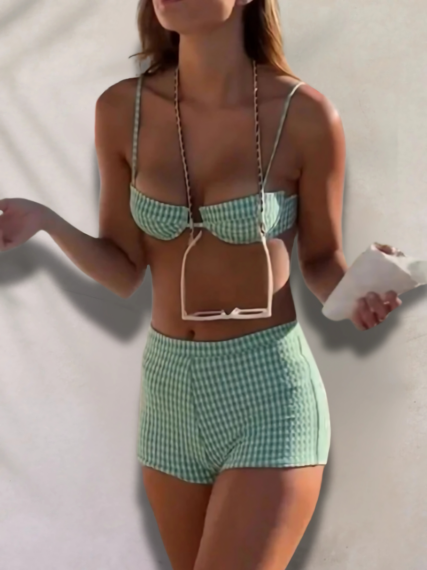 Vintage Vichy Checkered Two-Piece Swimsuit - The VintageVi ®